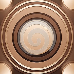 Abstract Geometric Brown Circle Pattern