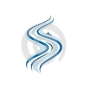 Abstract design featuring curving lines in