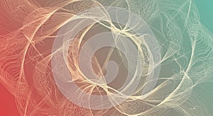 Abstract design featuring flowing, interconnected lines forming an intricate web