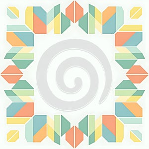 Geometric Frame with Pastel Colors