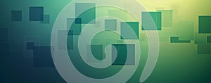 Abstract green and blue geometric shapes with a gradient background