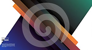Abstract design featuring overlapping diagonal rectangles in a gradient color scheme