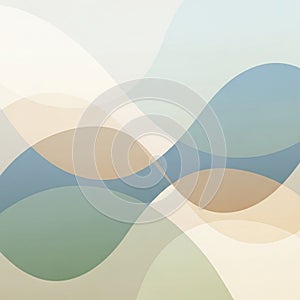 Abstract design featuring overlapping, organic shapes with sof