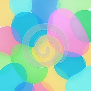 Abstract design featuring overlapping translucent circles in various