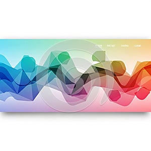 Abstract design featuring overlapping, translucent polygons