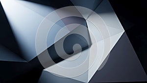 Abstract design featuring overlapping triangular shapes in shades