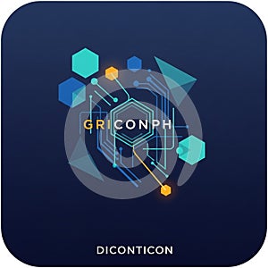 Abstract design featuring the text 