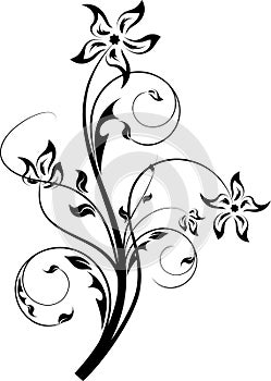 Abstract design floral element