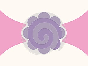 abstract geometric purple flower shape design
