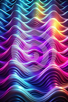 Abstract ultraviolet glowing waves background