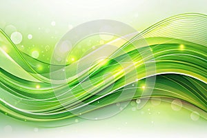 A green abstract wave background