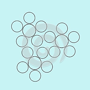 Abstract design of interlocking circles