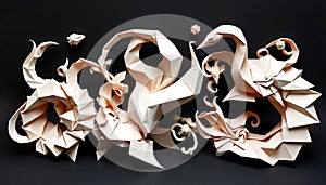 Abstract octopus tentacles, sea creature, and surreal marine design, Stock Photo, Generative AI photo