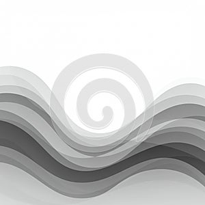 Abstract design with overlapping gray gradient waves creating a seamless, flowing