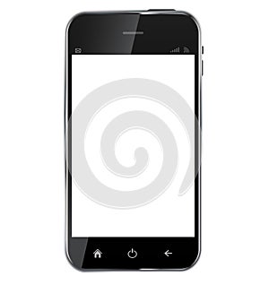 Abstract design realistic mobile phone with blank