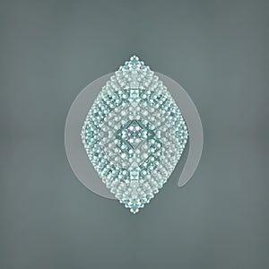 abstract design with small glass pieces and light in blue color, background and texture photo
