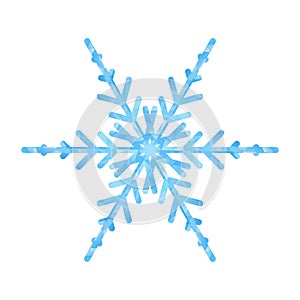 Abstract design template with polygonal snowflake for decoration design. Vector decorative background. Winter symbol