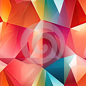 Abstract design wallpapers with cubist faceting and vibrant colors (tiled) photo