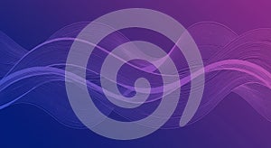 Abstract design with wavy lines creating a flowing pattern across a gradient