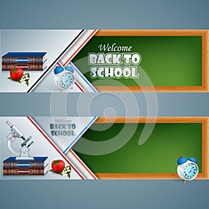 Abstract design web banners, headers for education, background