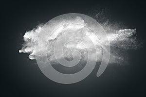 Abstract design of white powder cloud