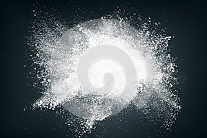 Abstract design of white powder snow cloud