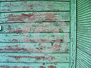 Abstract detail of an old abandoned mining shack