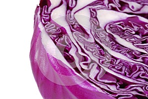 Abstract detail of red cabbage