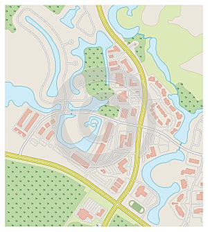 Abstract detailed colored topographic contour map