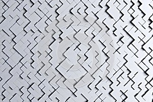 Abstract Diagonal Black and White or Gray 3d Geometric Small Cube Tiles Background Design Pattern
