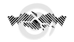 Abstract Diagonal Lines Distorted Pattern Vector, vector design Generative AI