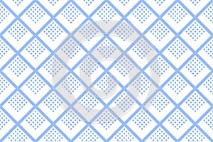 Abstract Diagonal Seamless Geometric Checked Light Blue Pattern