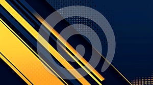 Abstract Diagonal Stripes Background with Dark Blue and Yellow Gradient