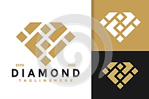Abstract Diamond Elegant Modern Logo Design  Vector Template