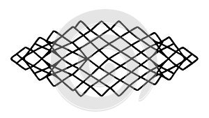 Abstract Diamond Mesh: Geometric Interconnected Pattern, vector design Generative AI