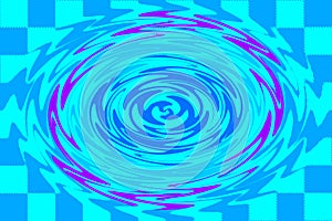Abstract digital art, bright blue vortex pattern