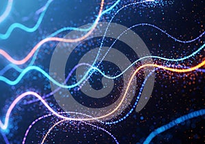 Abstract digital art featuring flowing wave-like patterns in bright