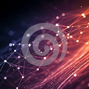 Abstract digital art featuring interconnected lines and nodes arranged in a mesh