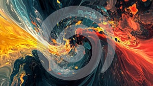 Abstract digital art generated by AI algorithmic patterns, gener