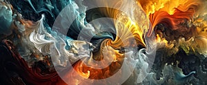 Abstract digital art generated by AI algorithmic patterns, gener