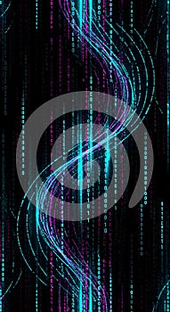 Digital Matrix Flow: Binary Code Streams