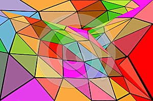 Abstract digital art, triangles