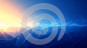 Abstract Geometric Network Background with Gradient Light