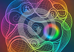 Between deep blue and warm hues, contributing to the overall