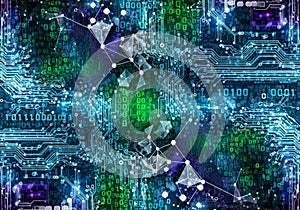 Abstract digital artwork featuring a dynamic