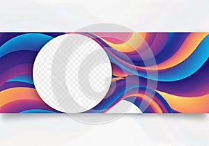 Abstract digital artwork featuring a dynamic wave-like pattern with