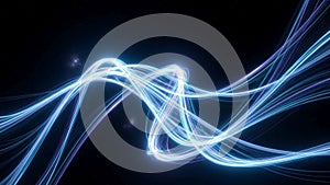 Luminous lines appear fluid and dynamic creating an impression of movement