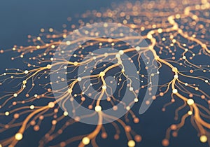 Abstract digital artwork featuring a network