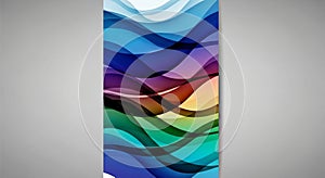 Abstract digital artwork featuring overlapping, multicolored