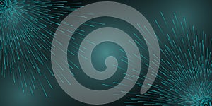 Abstract Teal Burst: Dynamic Lines Radiating from Central Point